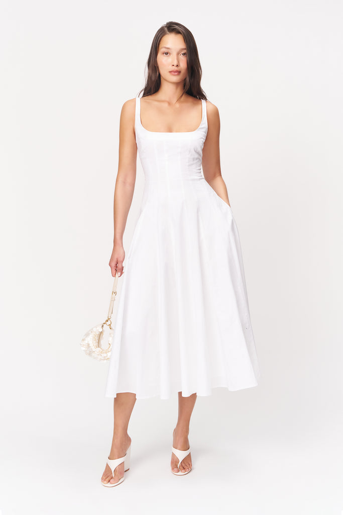 Leila Tank Dress in White