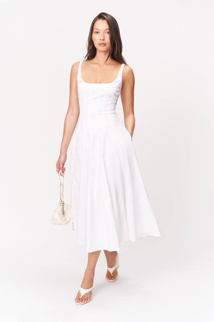 Leila Tank Dress in White