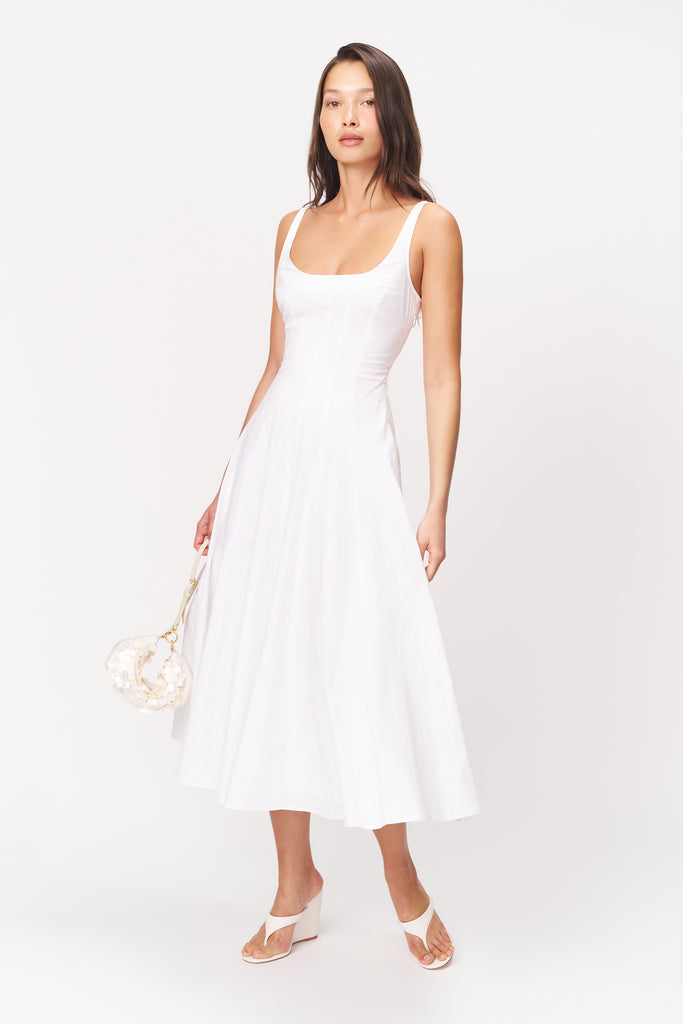 Leila Tank Dress in White