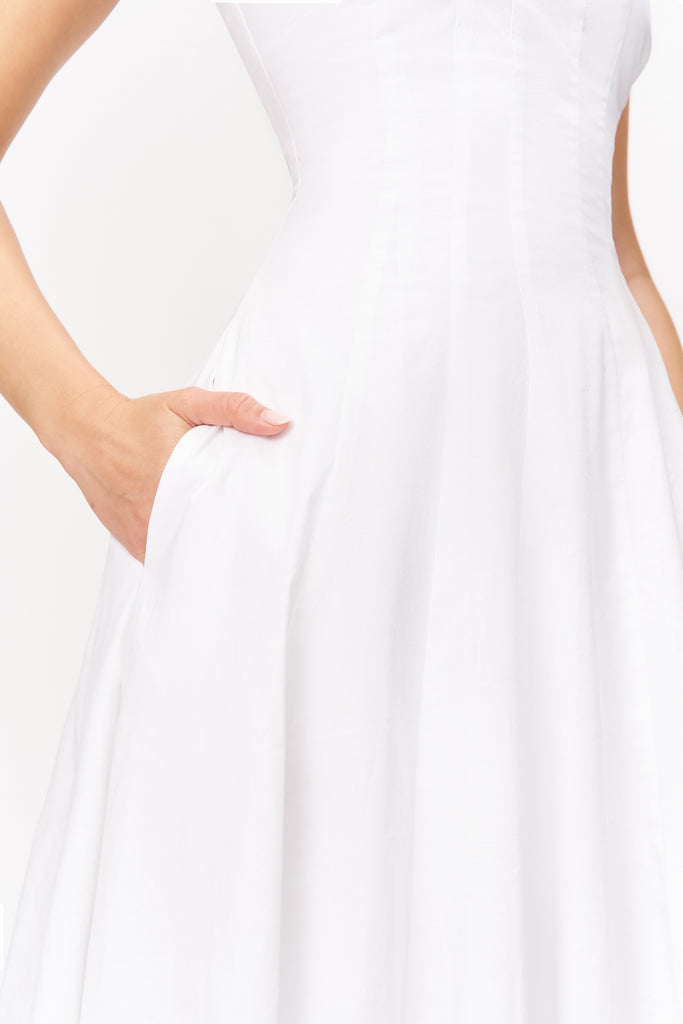 Leila Tank Dress in White