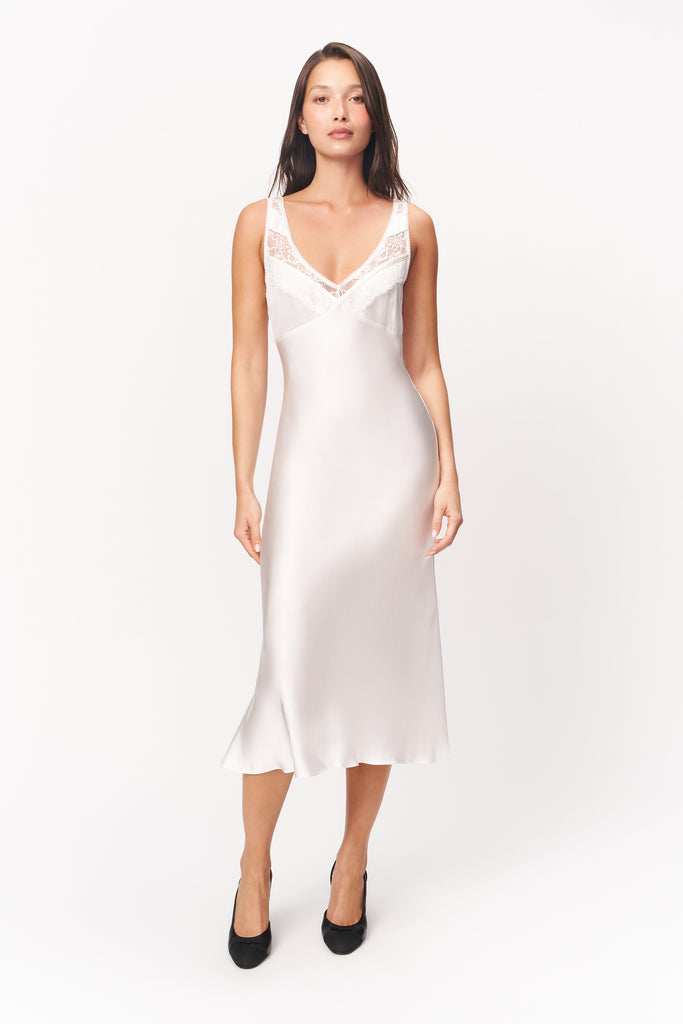 SCAOSI SLIP DRESS IN IVORY