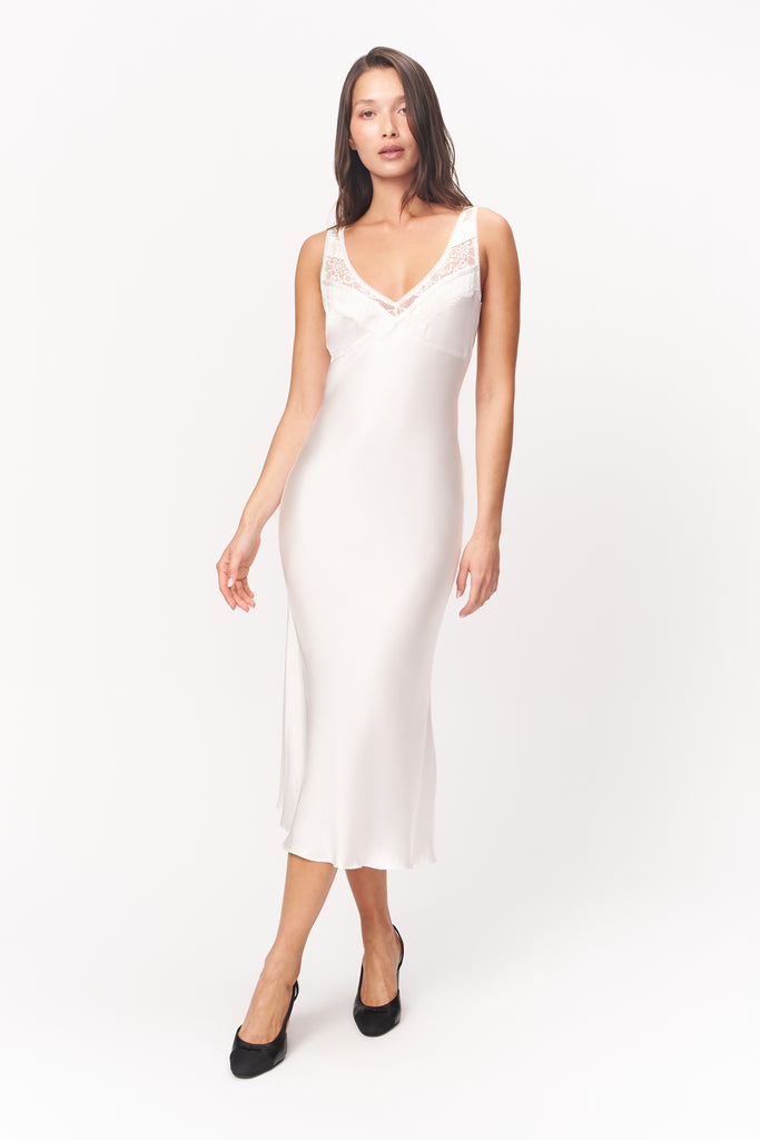SCAOSI SLIP DRESS IN IVORY