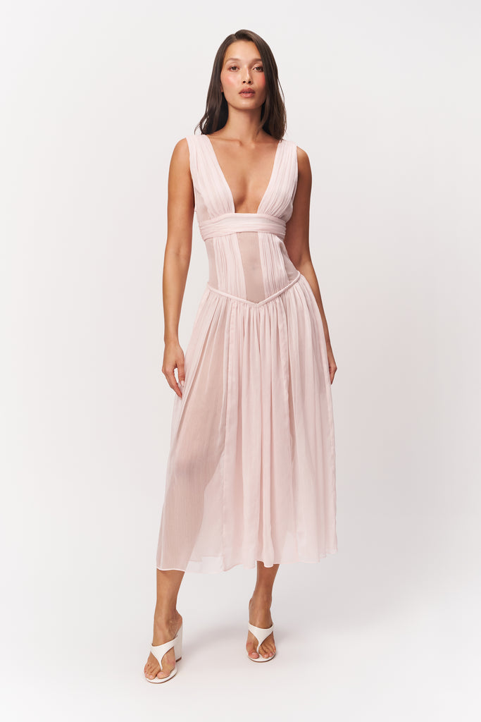 Amara Dress in Ballet Slipper