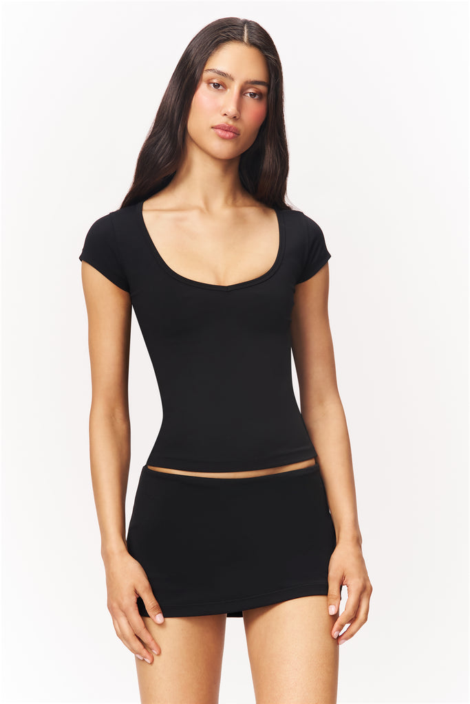Body Micro Mini Skort in Black