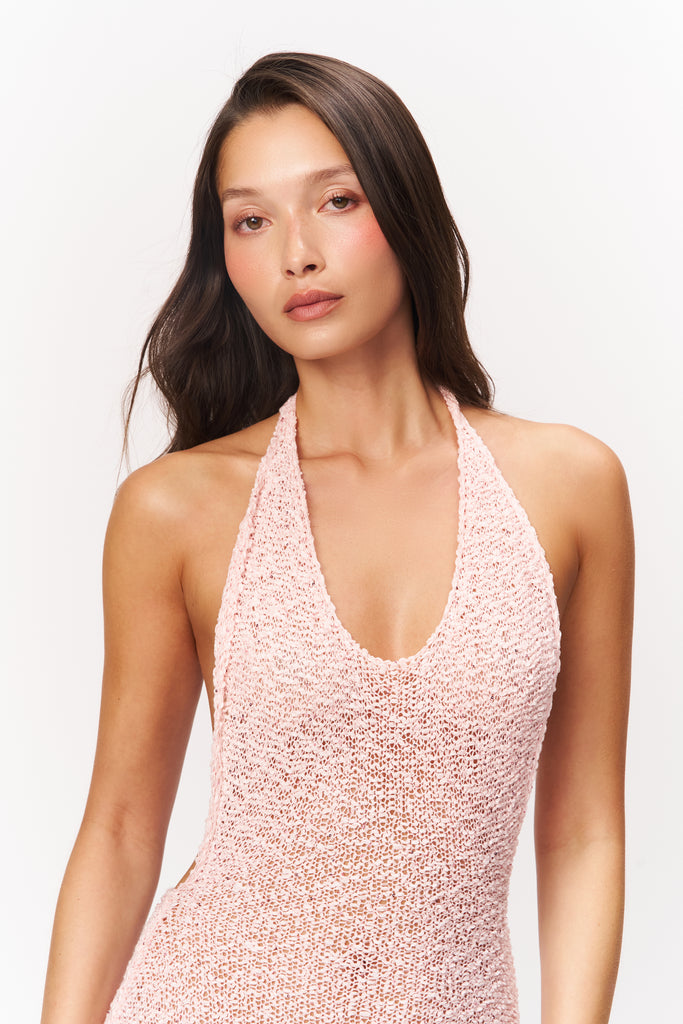 Giselle Mini Dress in Light Pink