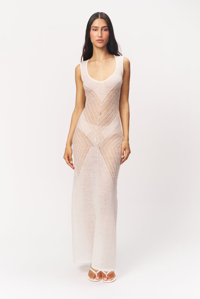 Pearl Maxi Dress in White