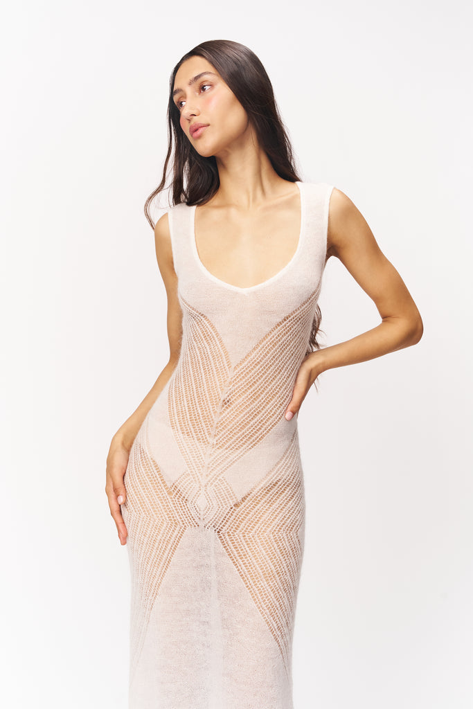 Pearl Maxi Dress in White