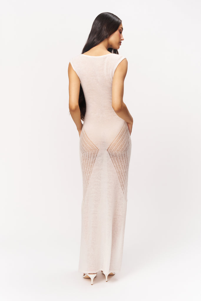 Pearl Maxi Dress in White