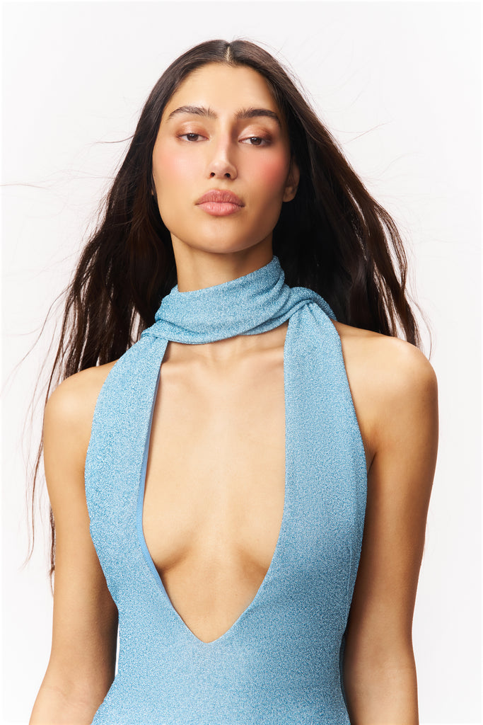 Niko Dress in Sea Blue