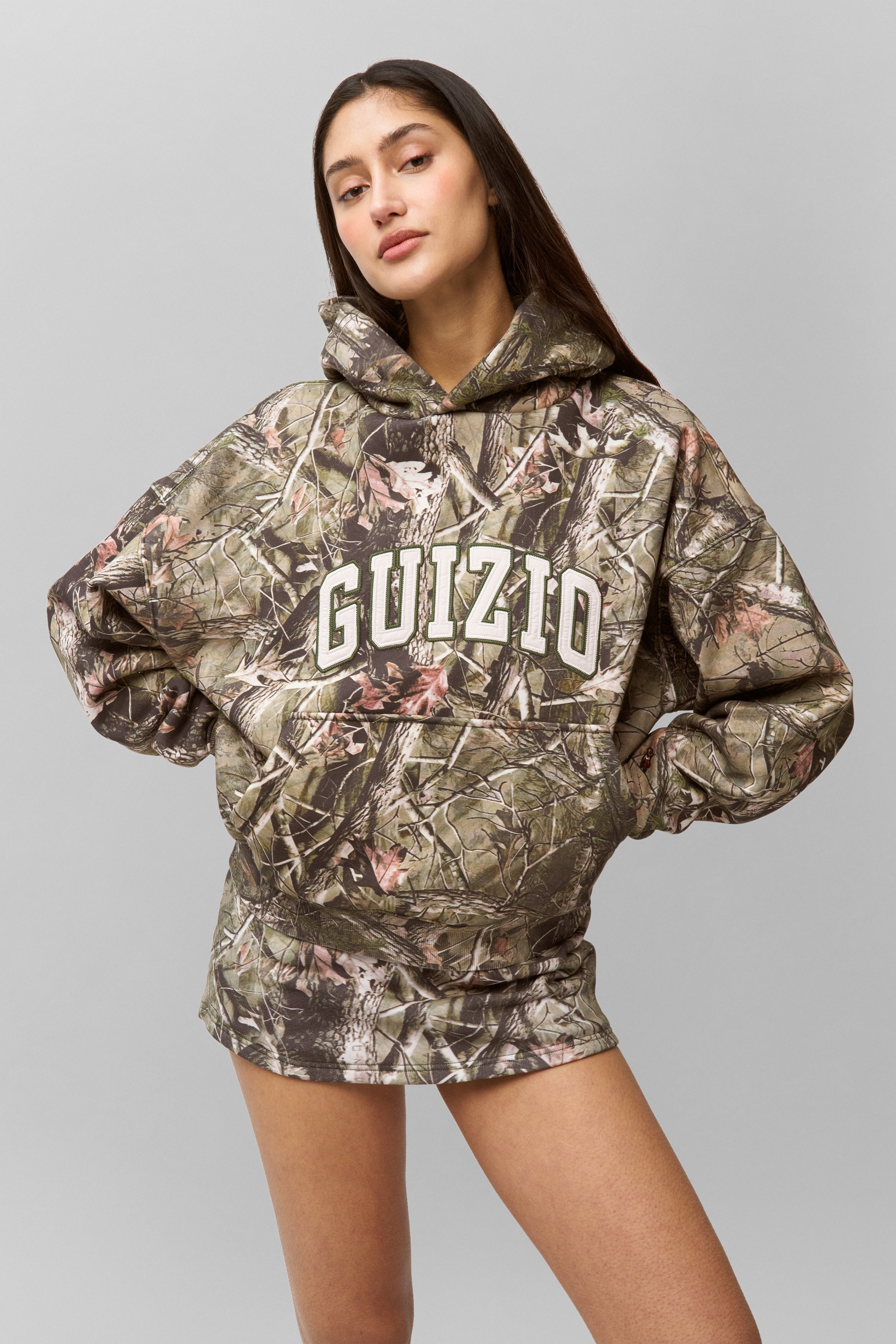 Guizio Pullover Hoodie in Camo