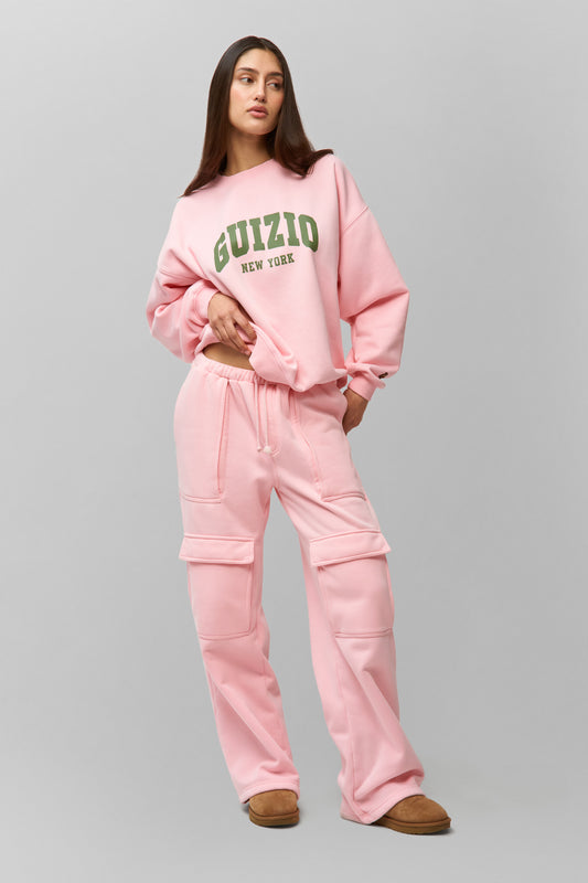 Guizio Fleece Crewneck in Ballet Slipper