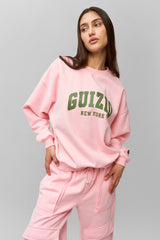 Guizio Fleece Crewneck in Ballet Slipper