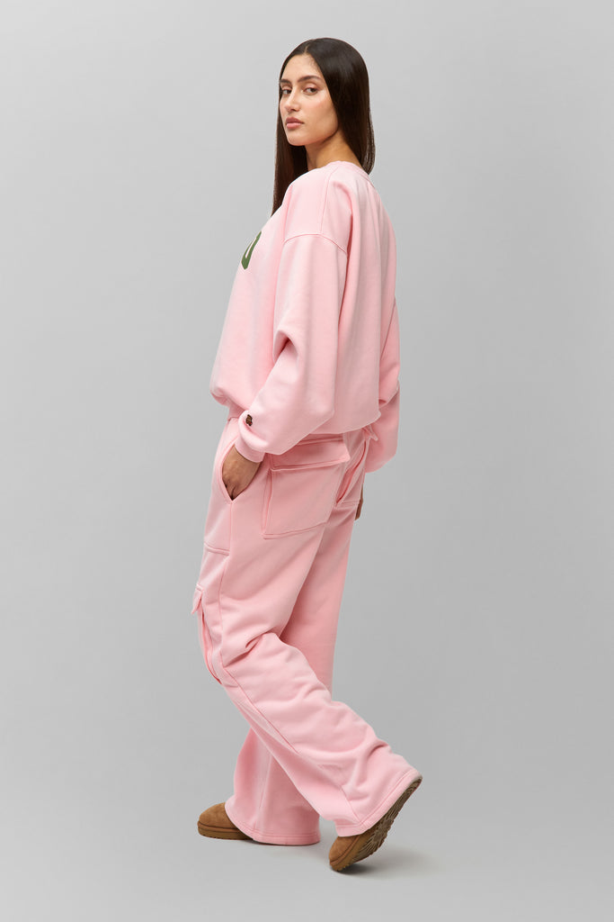 Fleece Cargo Sweatpant in Ballet Slipper