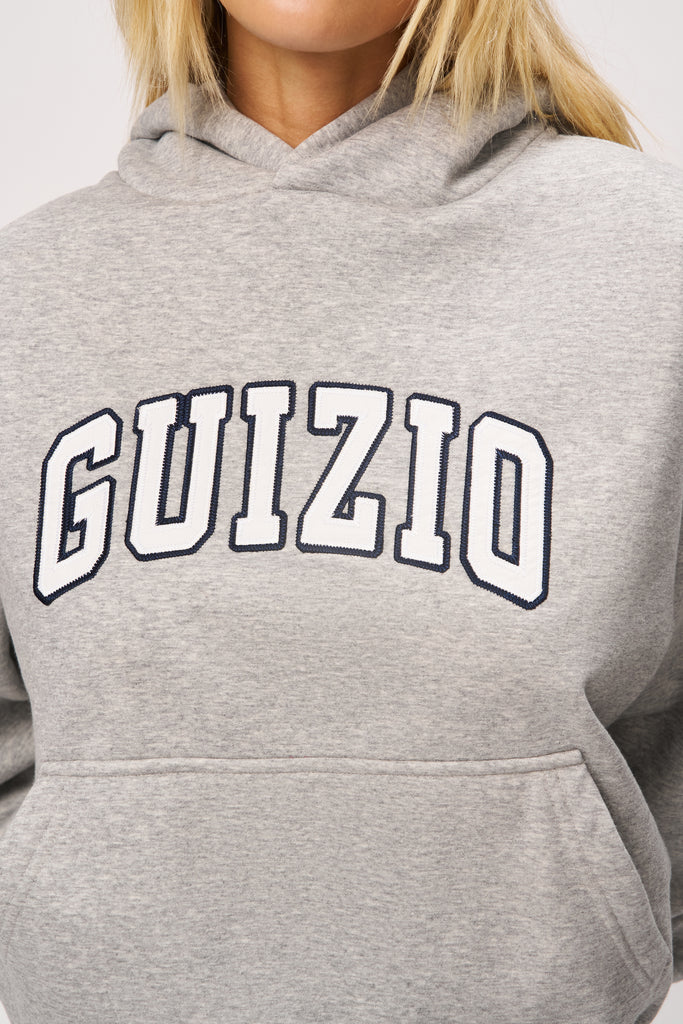 Guizio Pullover Hoodie in Heather Grey 