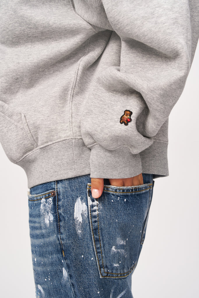 Guizio Pullover Hoodie in Heather Grey 