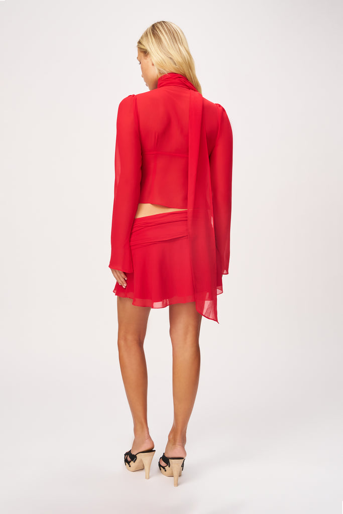 Ara Long Sleeve Top in Red Love 