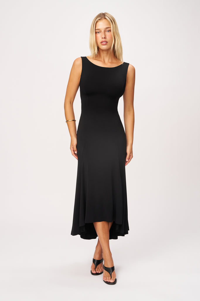 Daye Midi Dress in Black 