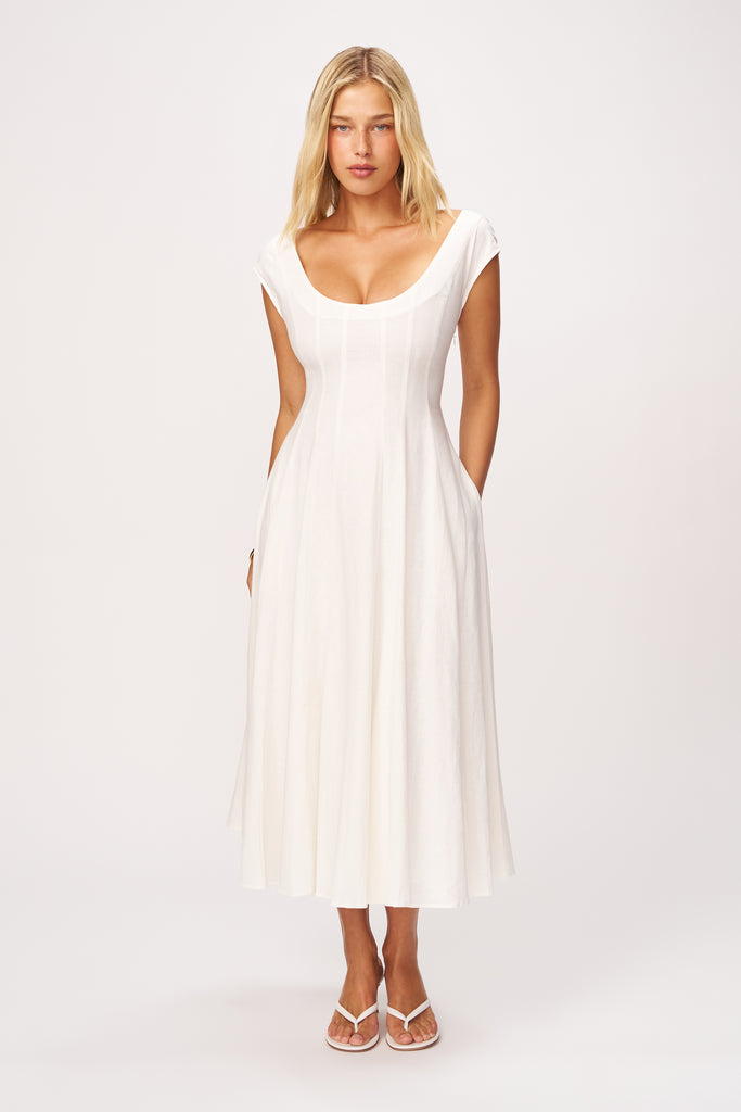 Leila Dress in White