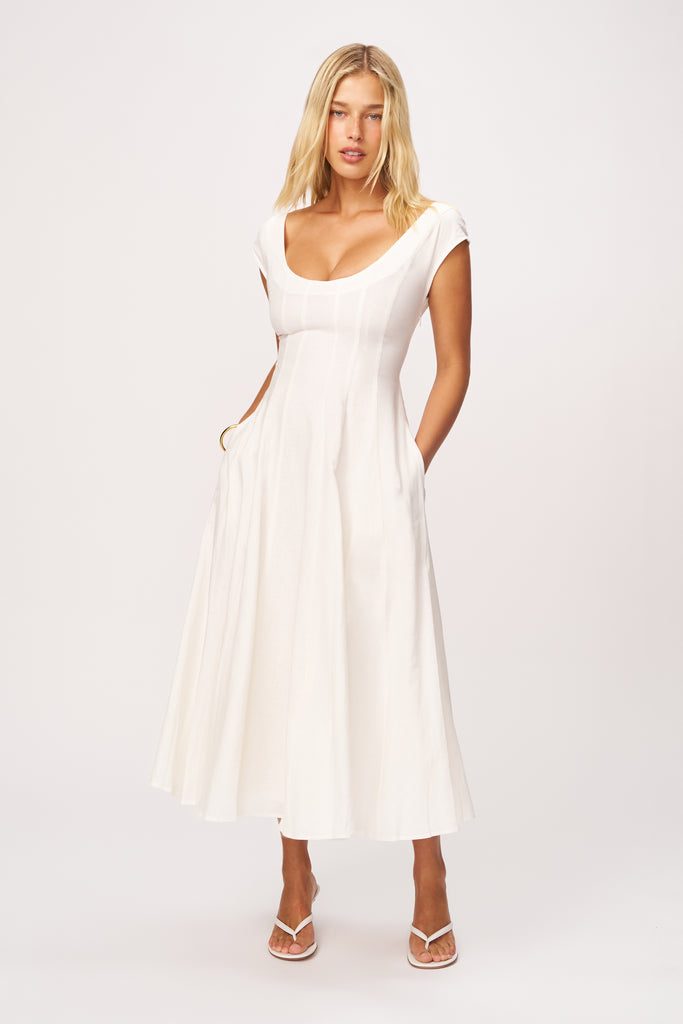 Leila Dress in White