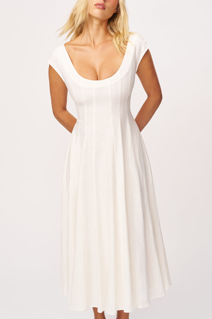 Leila Dress in White