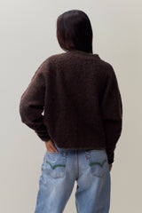 Guizio Heart Sweater in Chocolate