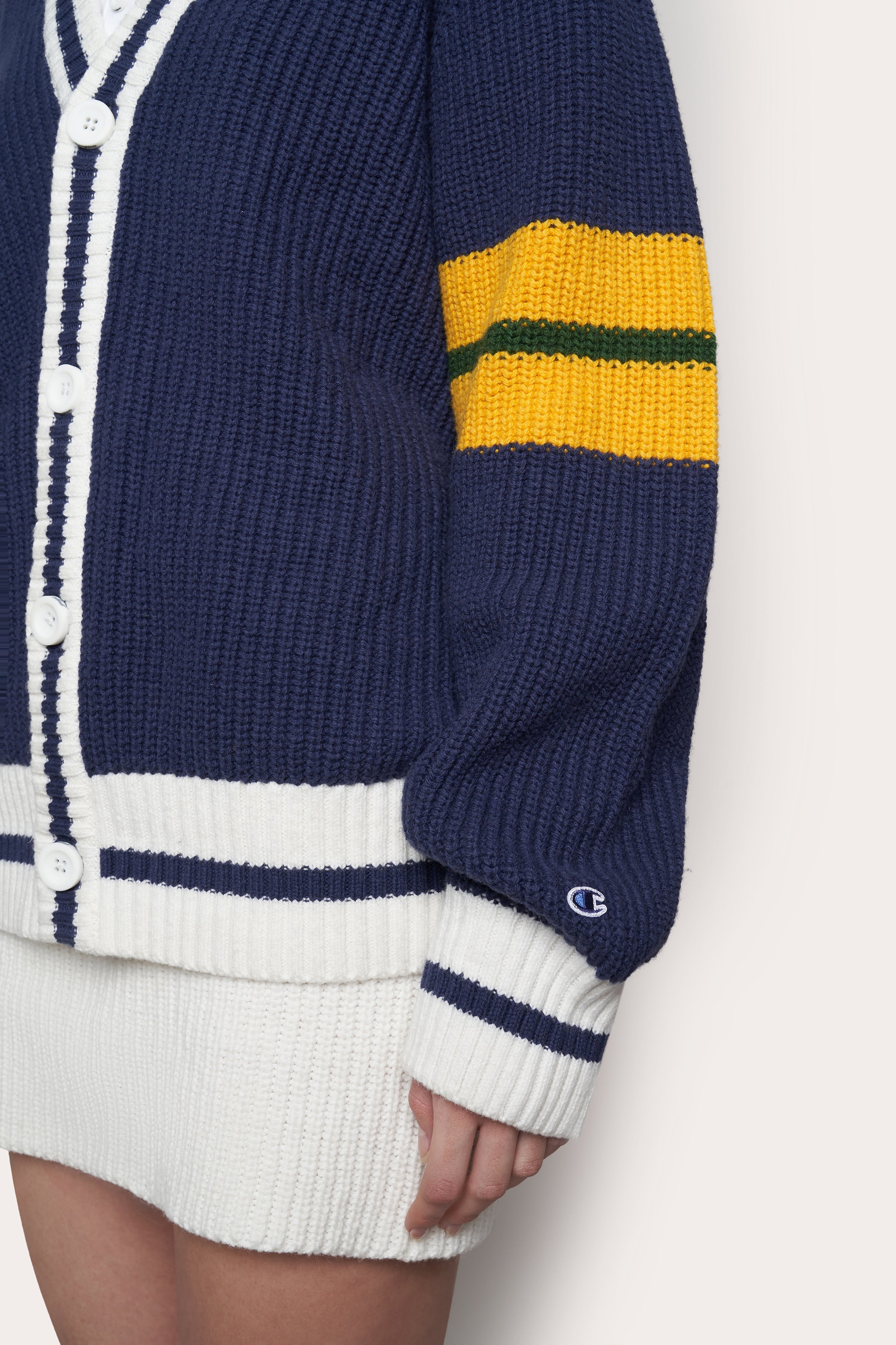 Guizio x Champion Knit Cardigan in Imperial Indigo