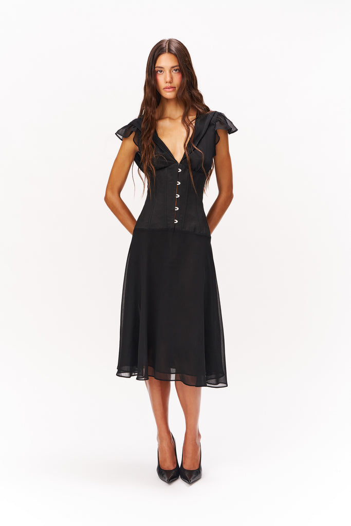 Jade Dress in Black