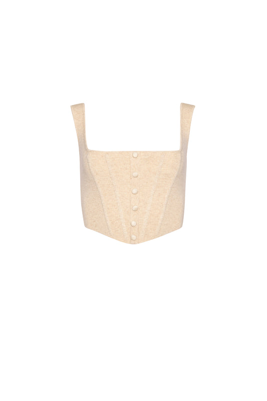 Knitted Corset in Cream
