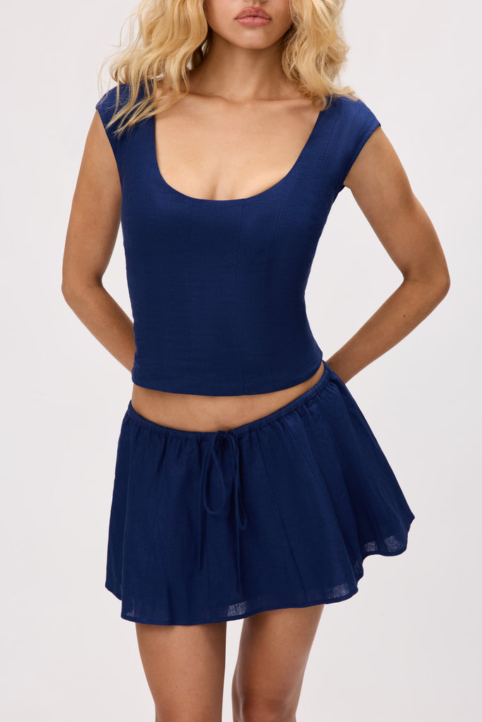 Leila Top in Navy