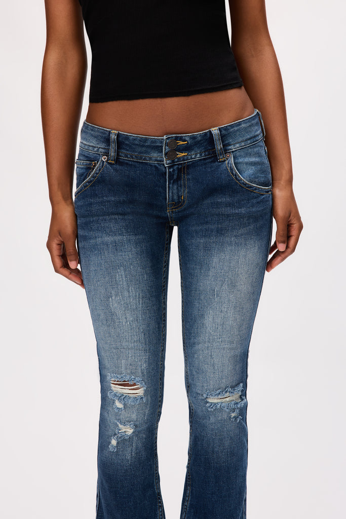 Lani Low Rise Flare Denim in Brittany Blue Wash