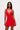 Rose Ruched Mini Dress in Red Love