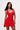 Rose Ruched Mini Dress in Red Love