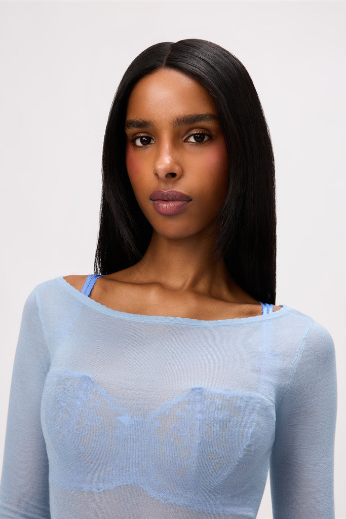 Ivy Mini Dress in Blue Song