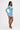 Estelle Backless Mini Dress in Metallic Sea Blue