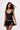 INEZ LACE TRIM MINI DRESS IN BLACK