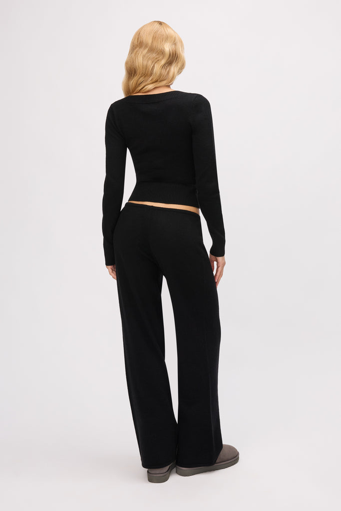 Dylan Cashmere Sweater in Black