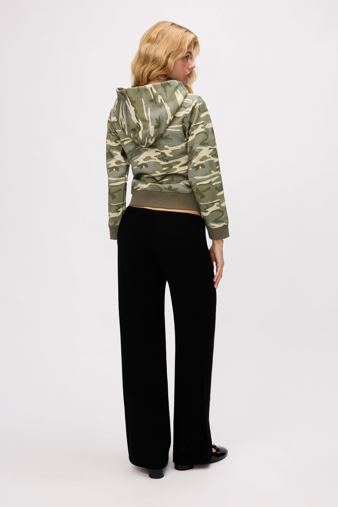 Guizio Shrunken Hoodie in Dusty Olive Camo