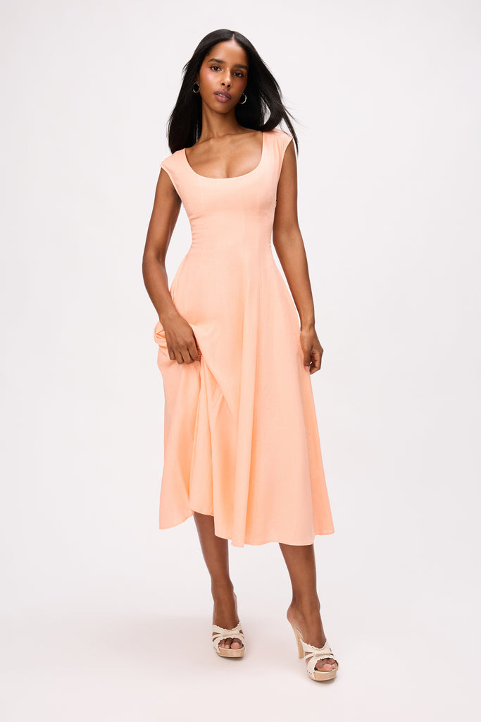 Leila Dress in Peach Dreams