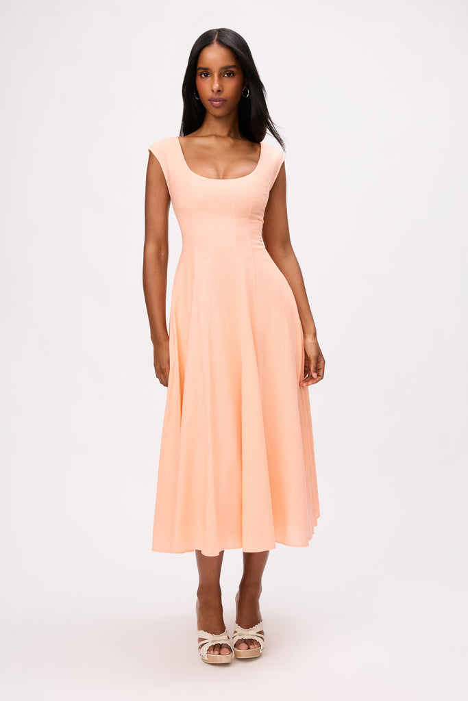 Leila Dress in Peach Dreams