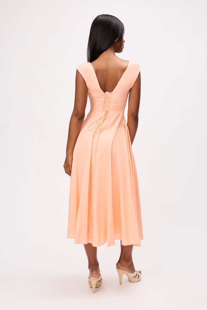Leila Dress in Peach Dreams