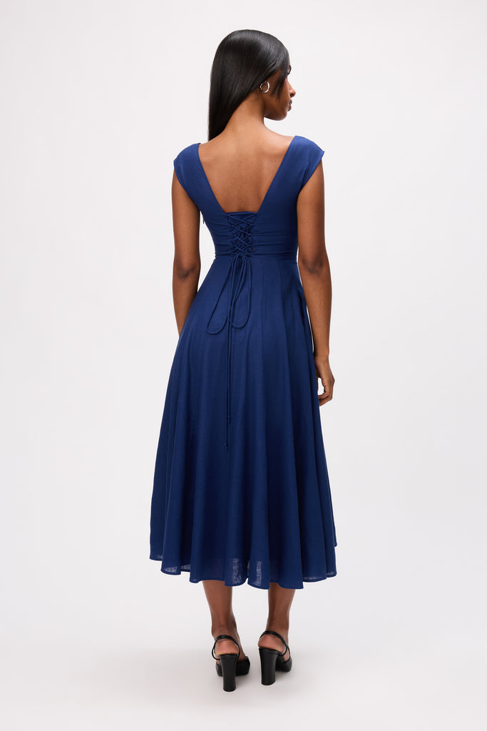 Leila Dress in Navy
