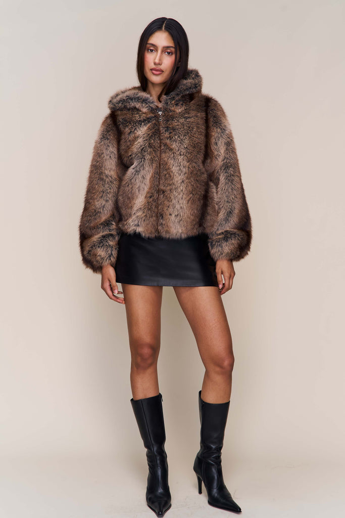 Cosette Cropped Faux Fur Jacket