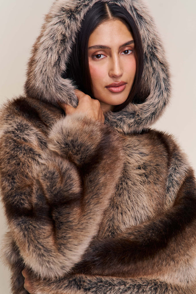 Cosette Cropped Faux Fur Jacket