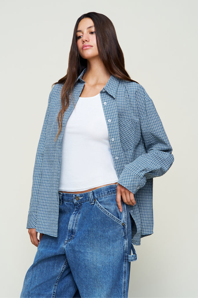 Oona Plaid Buttondown