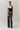 Raina Pinstripe Pant in Charcoal & White