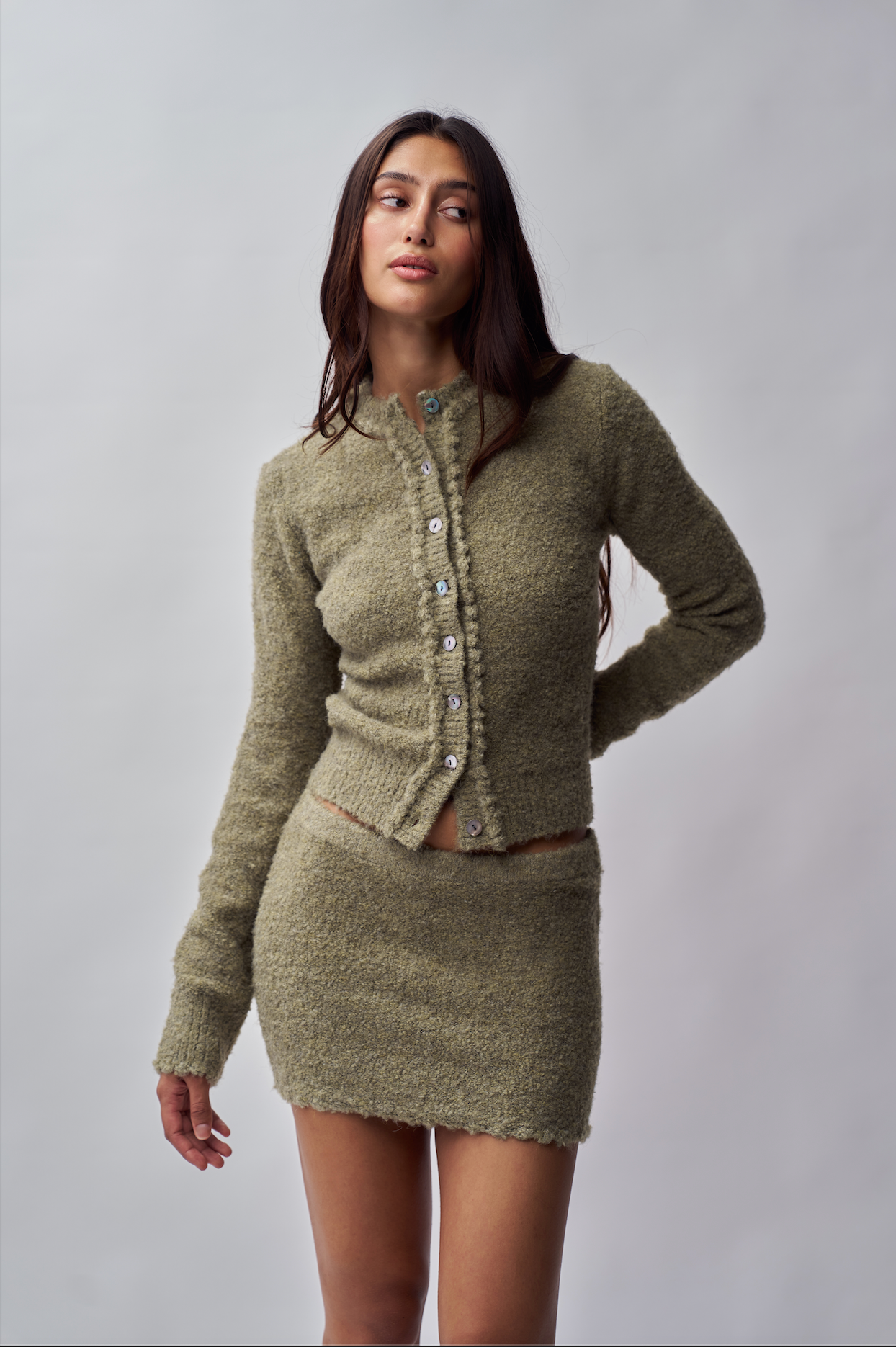 Palmyra Knit Cardigan in Sage