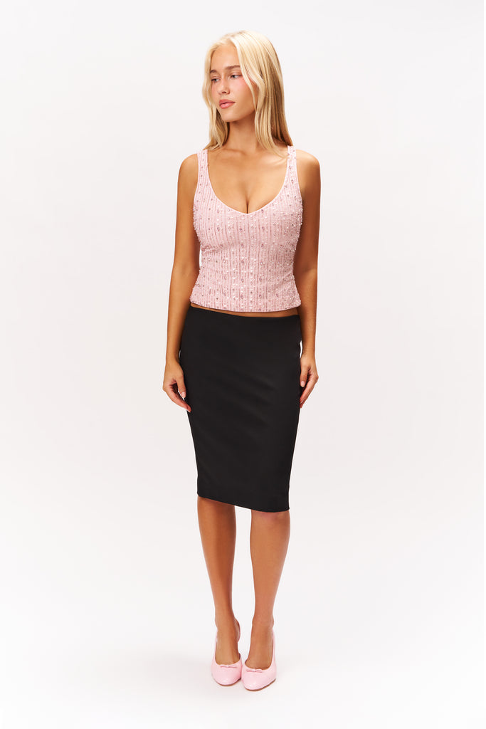 LARA TOP IN SOFT ROSE