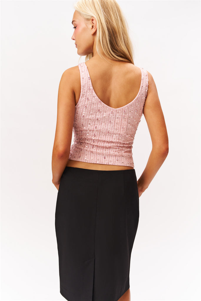 LARA TOP IN SOFT ROSE