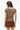 CREW CAP SLEEVE TEE IN BROWN COMBO