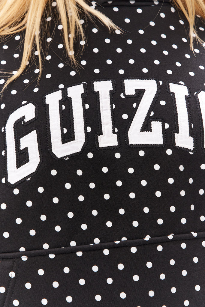GUIZIO PULLOVER HOODIE IN WHITE DOT